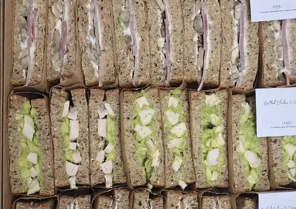 Sandwich selection boxed for a working lunch