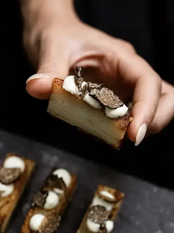 Potato mille feuille with truffle
